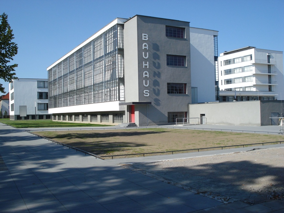 The reconstructed Bauhaus building