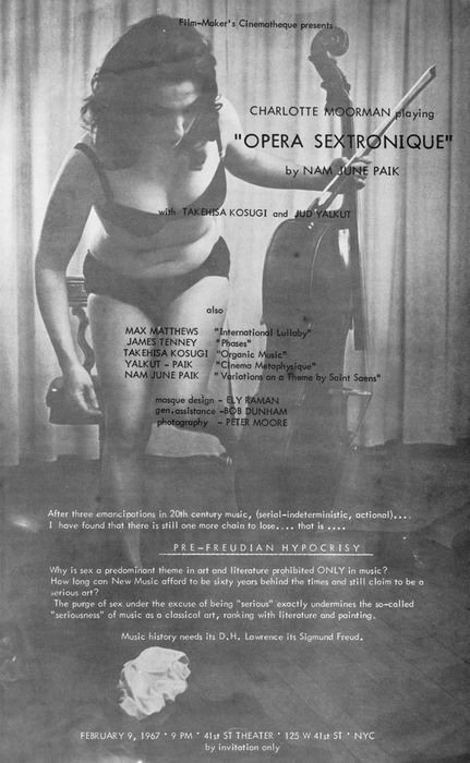 Opera Sextronique Performance Flyer: Photo by P. Moore, designed by Jim McWilliams