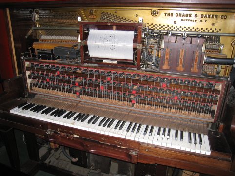 Chase & Baker player piano, Buffalo, NY, USA, circa 1885.