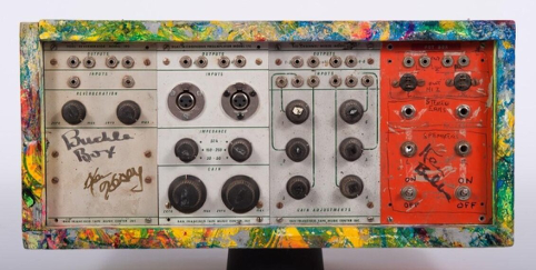 Don Buchla synth given to Ken Kesey for use on the Merry Prankster bus — photo credit Don Kennedy, National Music Centre, Studio Bell.