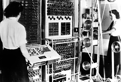 Wendy Carlos, with a Moog Synthesizer